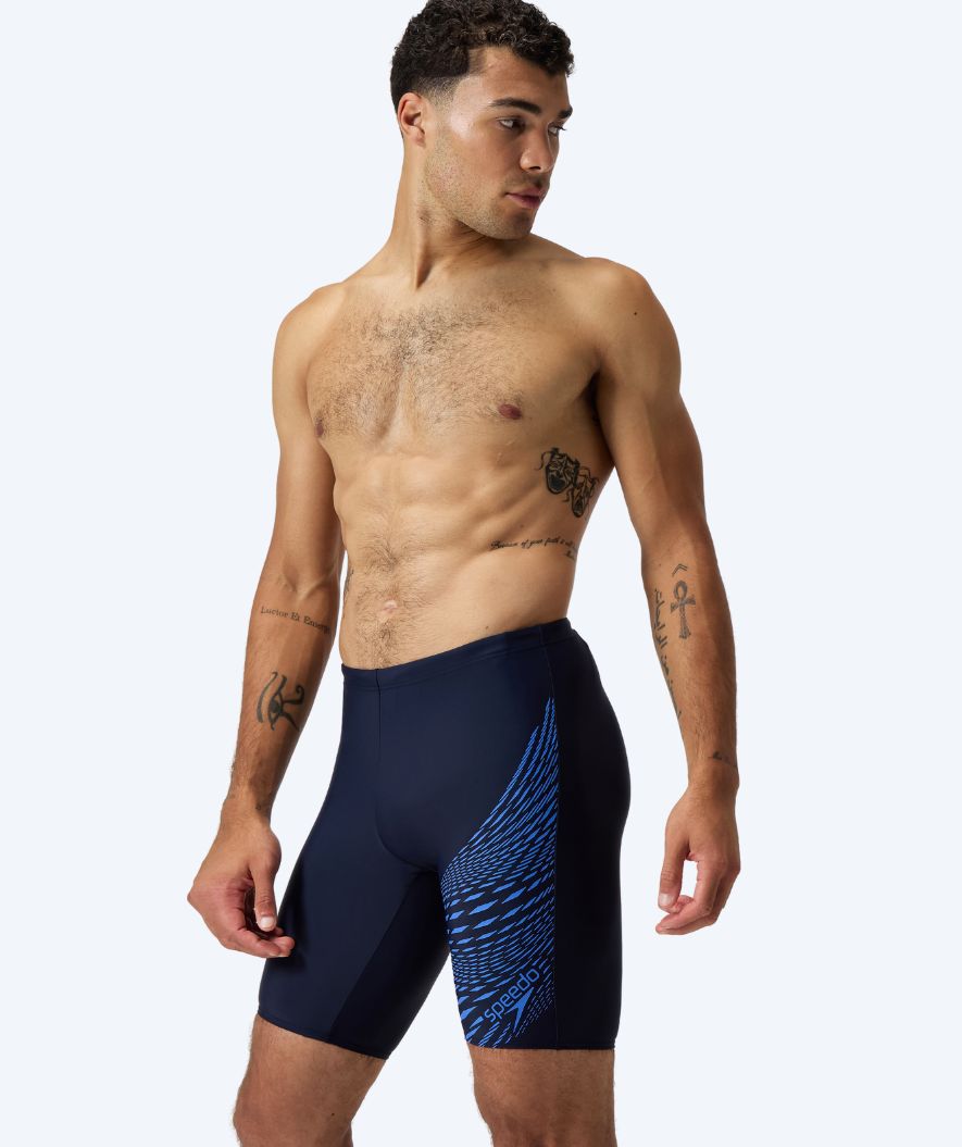 Speedo heren zwemjammer - Medley Logo - Donkerblauw/lichtblauw