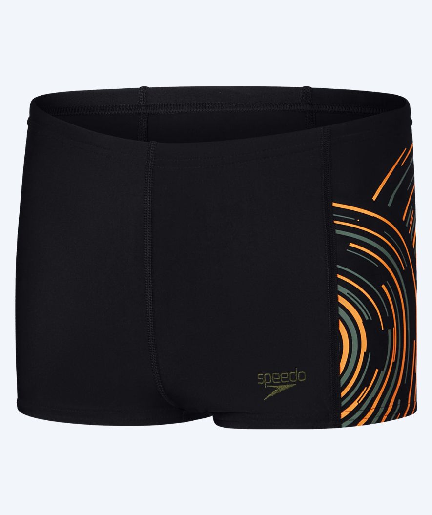 Speedo jongens zwemboxers - Plastisol Placement - Zwart/geel