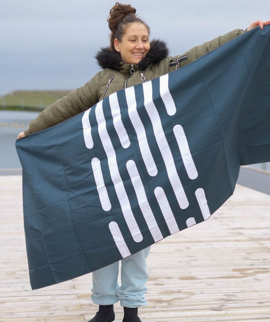 Watery microvezel handdoek - Eco Nebraska - Donkerblauw