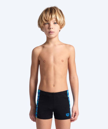 Arena jongens zwemboxers - Pooltiles - Zwart/Blauw