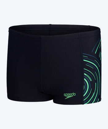 Speedo jongens zwemboxers - Plastisol Placement - Zwart/Groen
