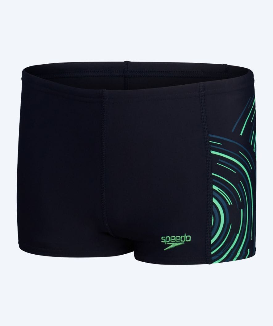 Speedo jongens zwemboxers - Plastisol Placement - Zwart/Groen