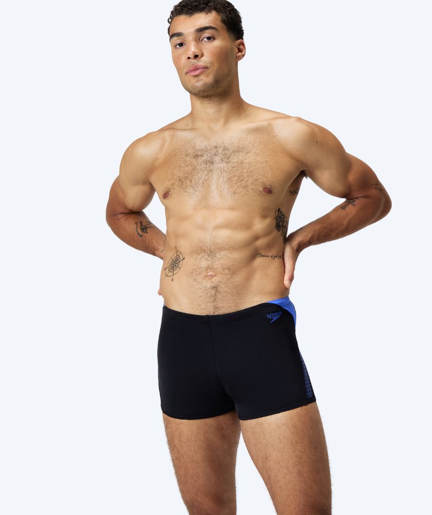 Speedo heren zwemboxers - Hyperboom Splice - Zwart/blauw