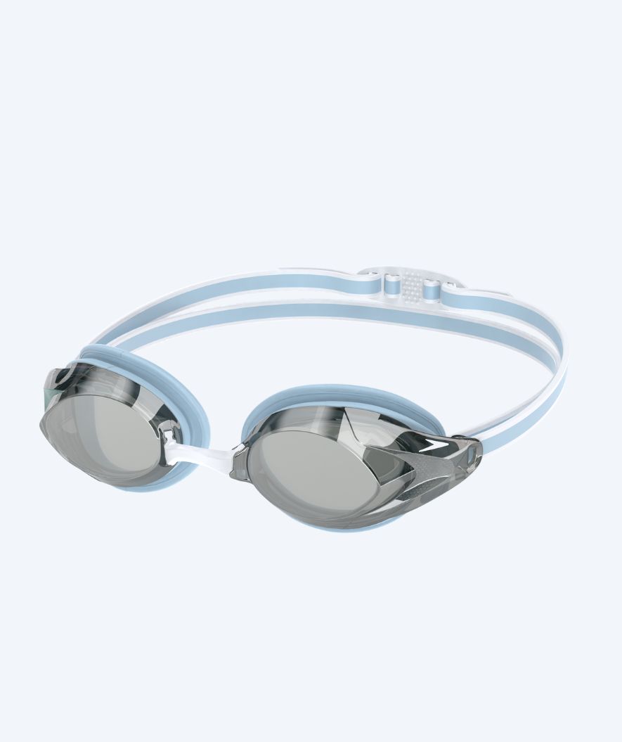 Speedo Elite zwembril voor vrouwen - Vanquisher 3.0 Mirrored - Lichtblauw/zilver