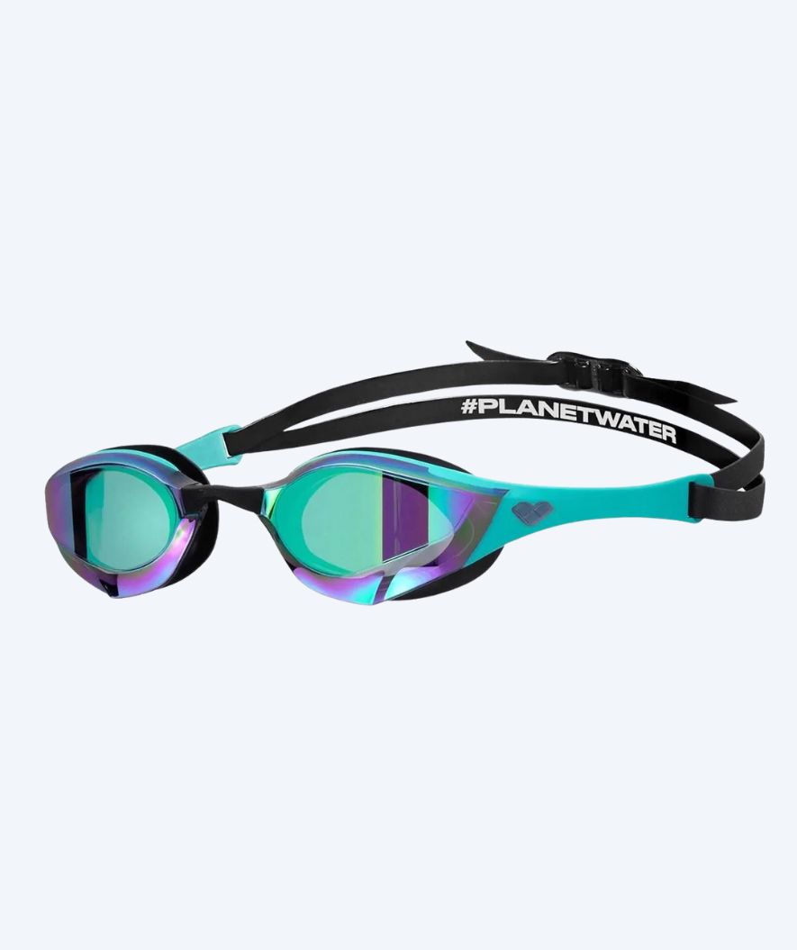 Arena Elite zwembril - Cobra Edge SWIPE Mirror - Zwart/turkoois