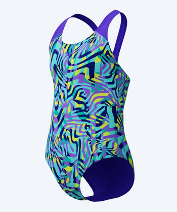 Speedo badpakken voor meisjes - Allover Digital Splashback - Paars/turkoois