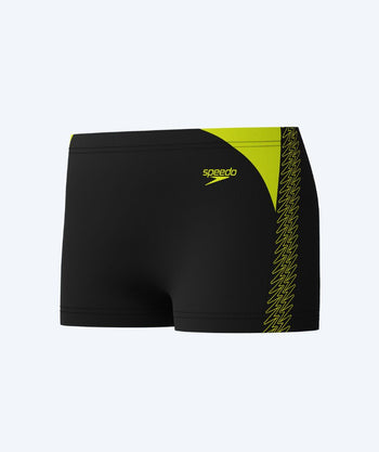 Speedo aqua korte broek voor jongens - Hyperboom Splice - Zwart/geel