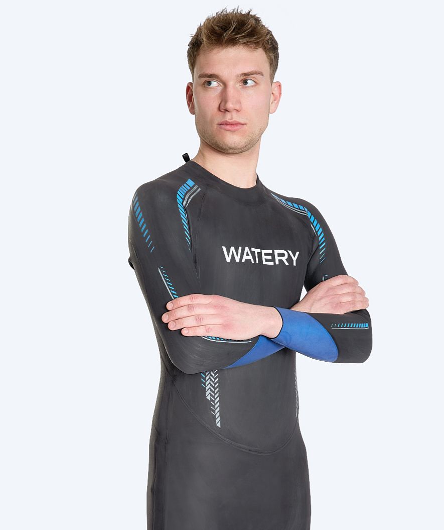 Watery heren wetsuit - Calder Rapid - Zwart/blauw