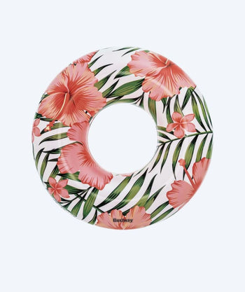 Bestway opblaasbare ring - Tropical Palms - Roze