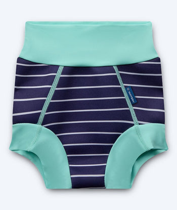 Watery zwemluiers - Neopreen Swim Nappy - Turquoise Strepen