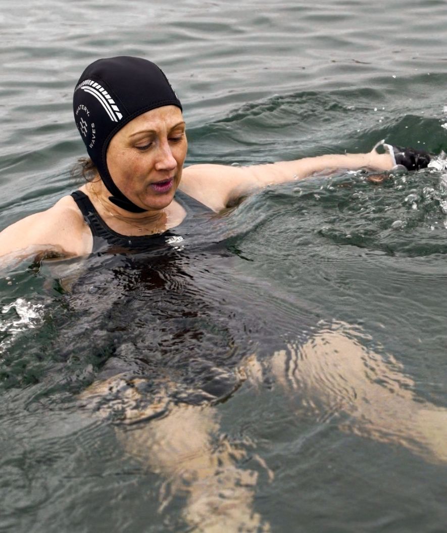 Watery neopreen cap - Reptile (3mm) - Zwart