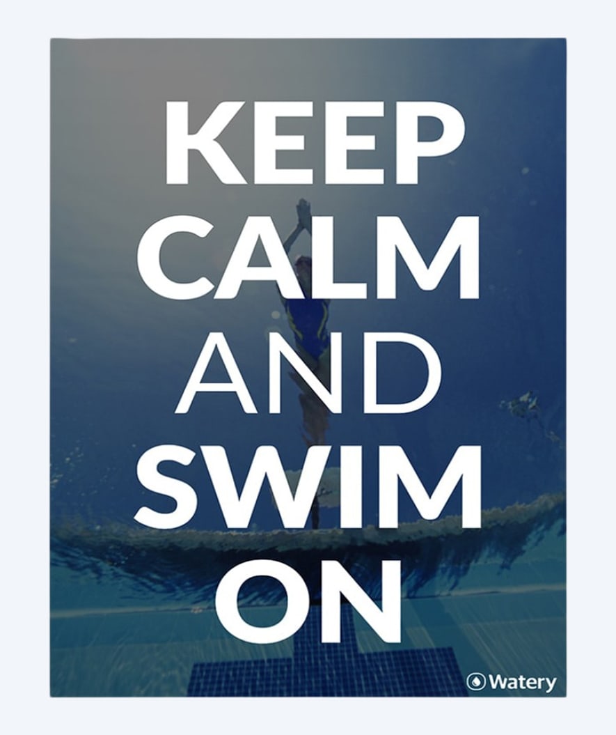 Watery zwemposter - Keep Calm And Swim On