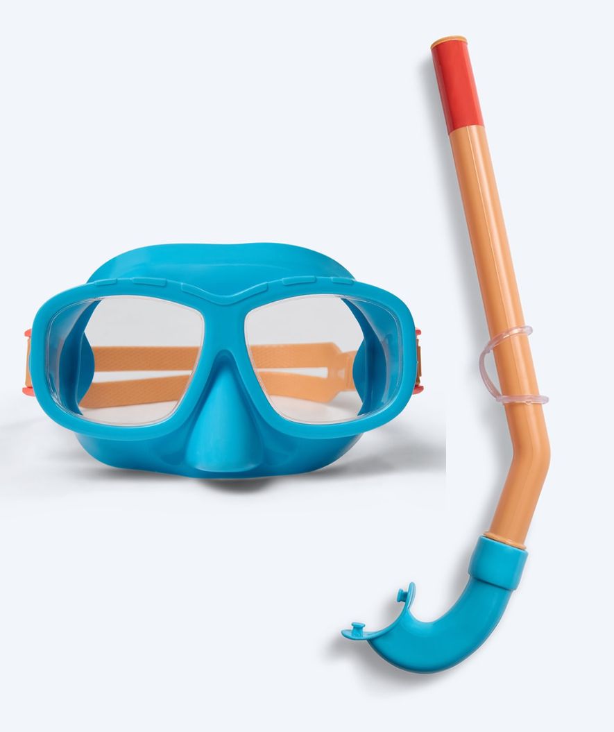 Watery Combo snorkelset voor kinderen (4-10) - Wyre - Blauw/oranje
