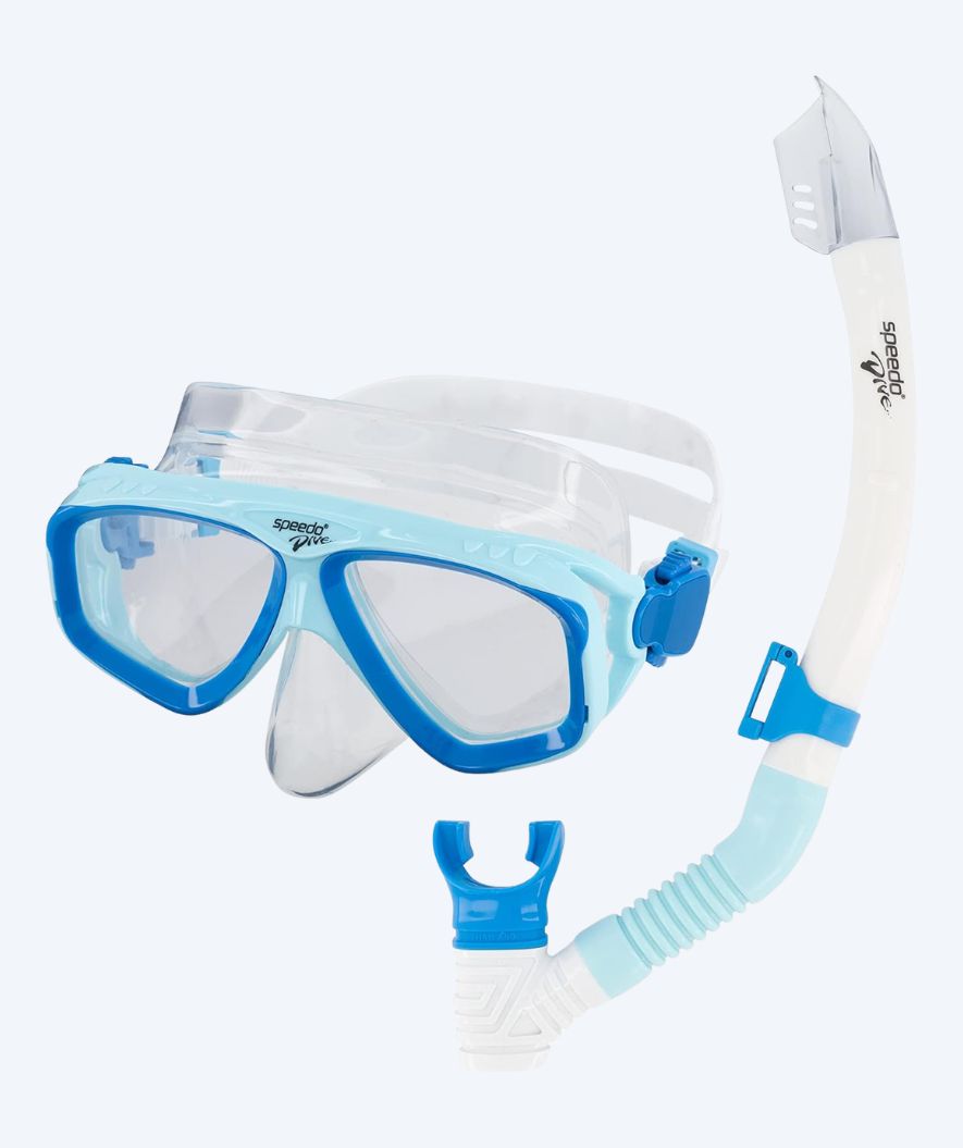 Speedo Combo snorkelset voor volwassenen - Adventure - Blauw/helder