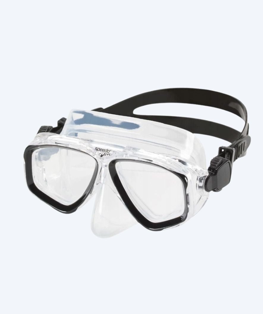 Speedo duikbril voor volwassenen - Adventure - Zwart/helder