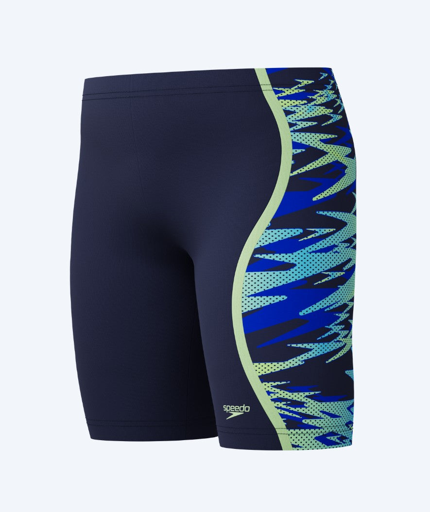 Speedo zwemjammer voor jongens - Hyperboom Splice - Donkerblauw/groen