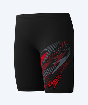 Speedo zwemjammer voor jongens - Medley Logo - Zwart/grijs