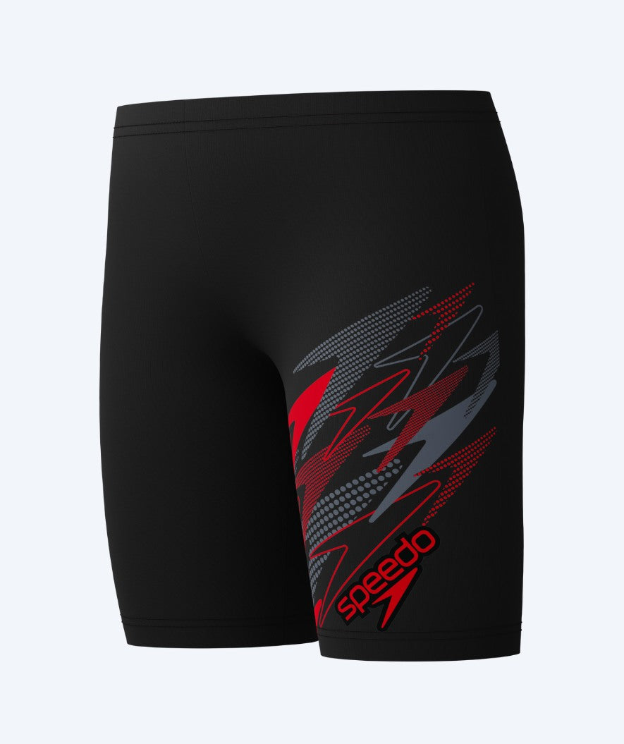 Speedo zwemjammer voor jongens - Medley Logo - Zwart/grijs