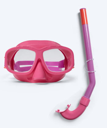 Watery Combo snorkelset voor kinderen (4-10) - Wyre - Lichtroze/paars