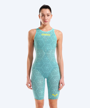 Arena wedstrijdbadpak voor vrouwen - Carbon Air 2 - Blauw/geel