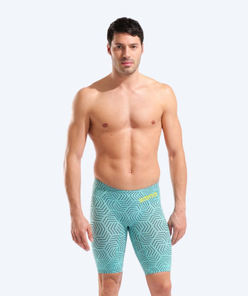 Arena wedstrijdzwembroek voor mannen - Carbon Air 2 - Blauw/geel