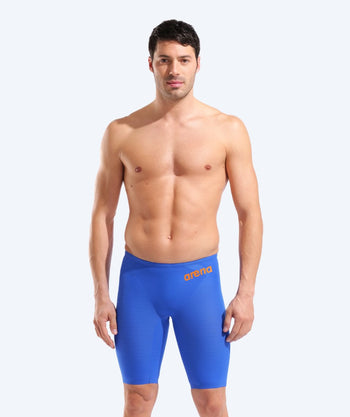 Arena wedstrijdzwembroek voor mannen - Carbon Air 2 - Blauw/oranje