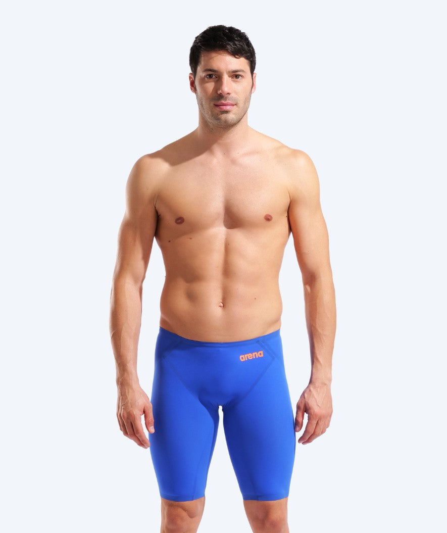 Arena wedstrijdzwembroek voor mannen - Veloce - Blauw/oranje