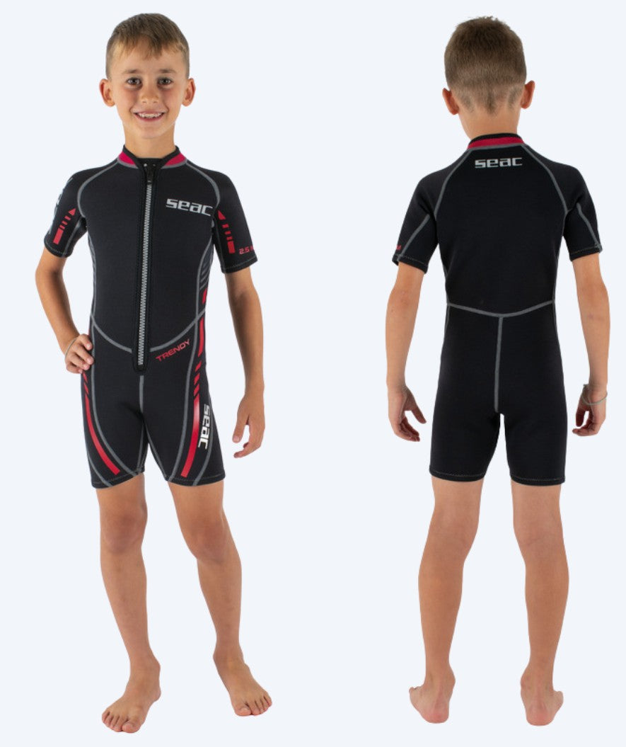 SEAC kind wetsuit - Trendy 2.5 MM - Zwart/Rood
