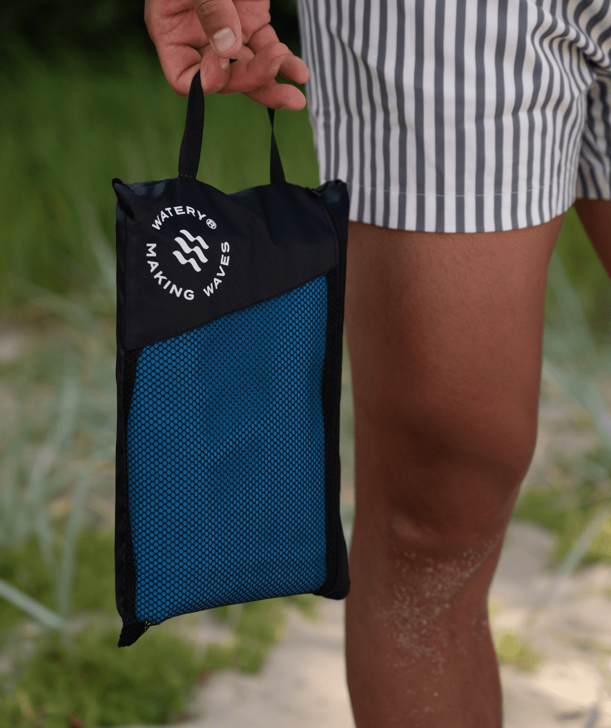 Watery microvezel handdoek (180 x 200 cm) - Eco Nebraska Family - Zwart