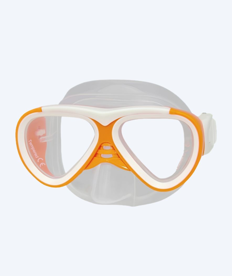Primotec duikbril op sterkte voor kinderen - M59 (-1.0 – -8.0) en (+1.0 – +4.0) - Oranje/Wit