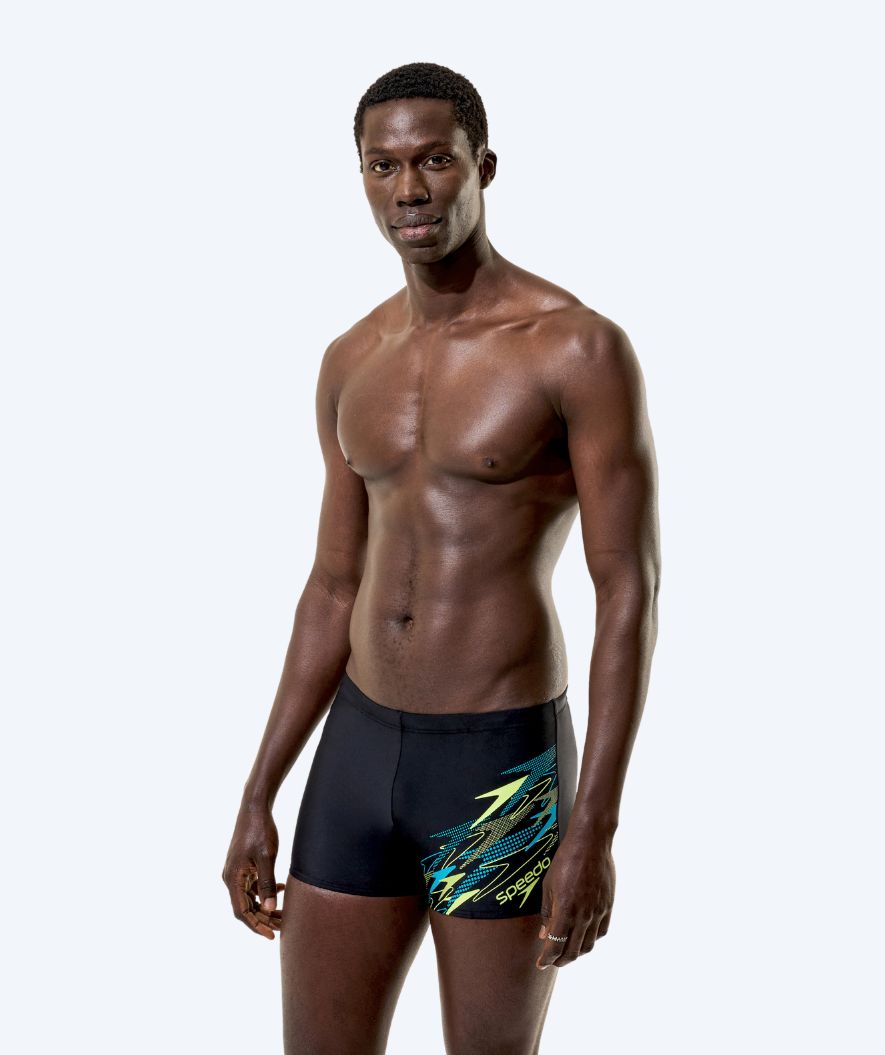 Speedo heren zwemboxers - Medley Logo - Zwart/Groen