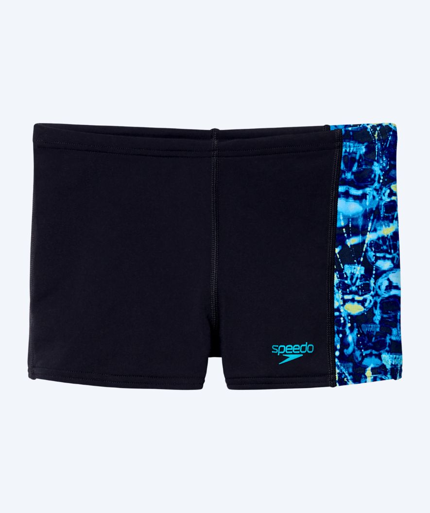 Speedo jongens zwemboxers - Print Panel - Zwart/Blauw