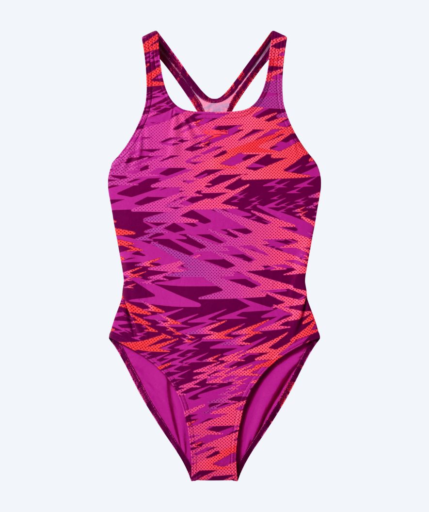 Speedo meisjes badpak - Hyperboom Print Medalist - Roze/Paars