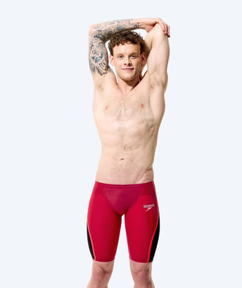 Speedo heren wedstrijd zwembroek - LZR Pure Intent 2.0 - Donkerrood/Zwart