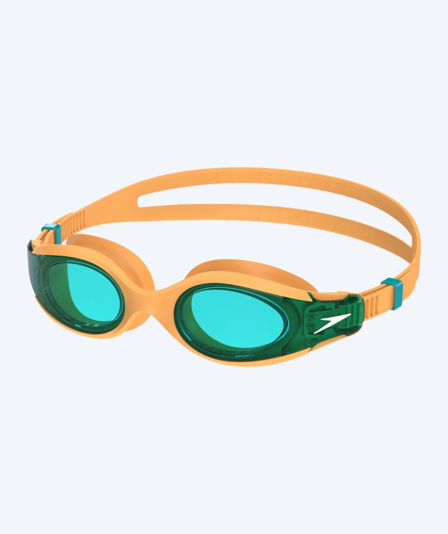 Speedo kind zwembril (6-14) - Hydrosity 2.0 - Oranje/Donkergroen (Blauw lens)