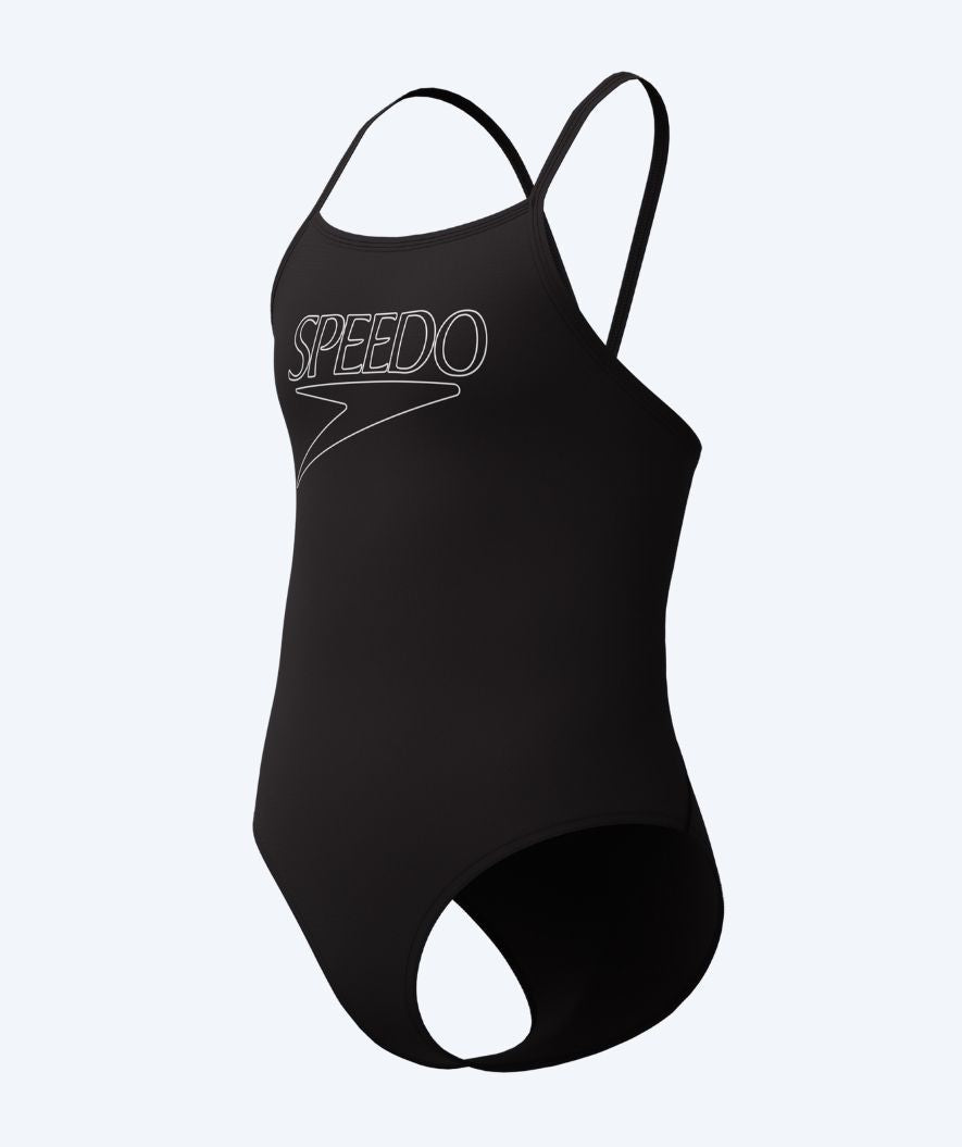 Speedo meisjes badpak - Endurance Logo Thinstrap - Zwart