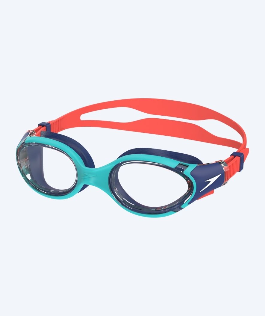 Speedo kind zwembril (6-14) - Biofuse 2.0 - Blauw/Oranje