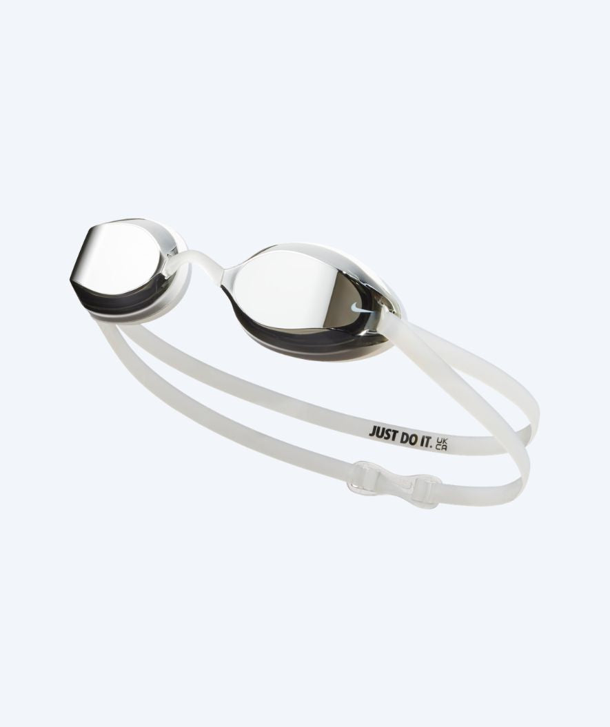Nike Elite zwembril - Legacy Comfort Mirror - Wit/Zilver