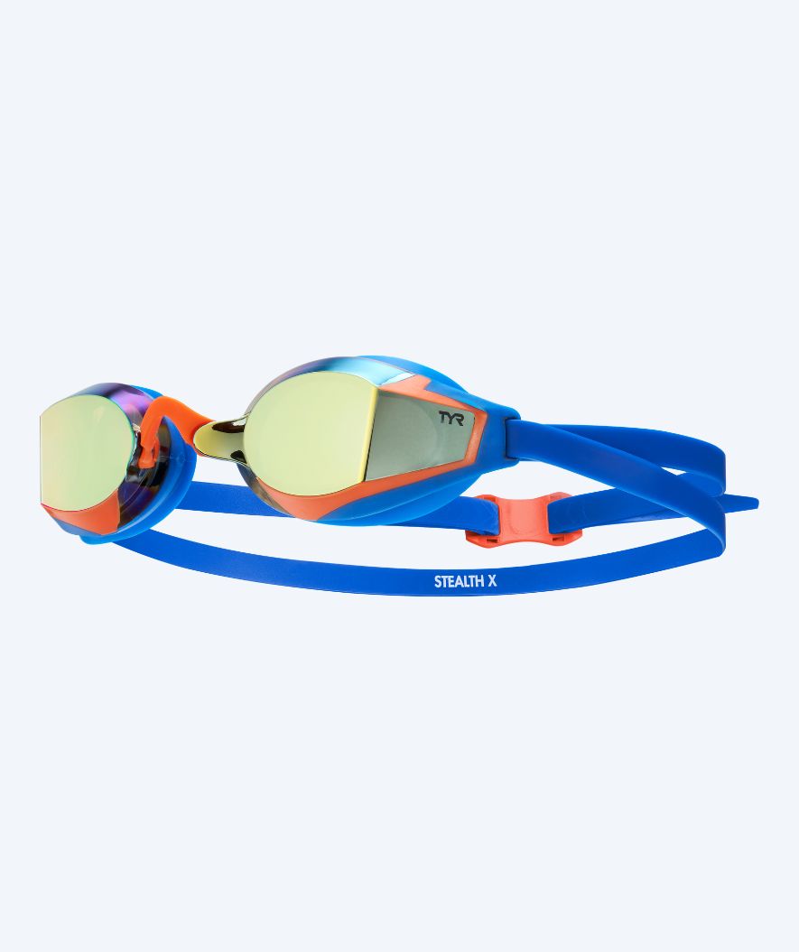 TYR zwembril - Stealth X Mirrored - Donkerblauw/Goud