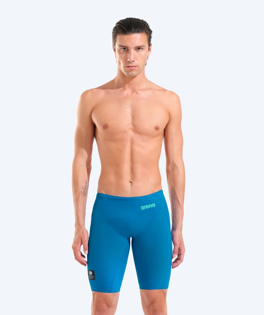 Arena heren wedstrijd zwembroek - Carbon Air 3 - Lichtblauw/donkerblauw