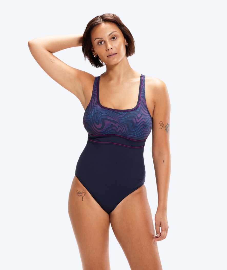 Speedo dames badpak - Shaping ContourEclipse - Donkerblauw