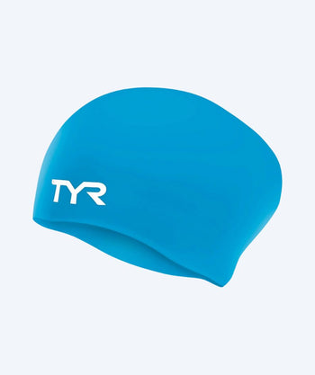 TYR badmuts voor lang haar - Silicone - Blauw