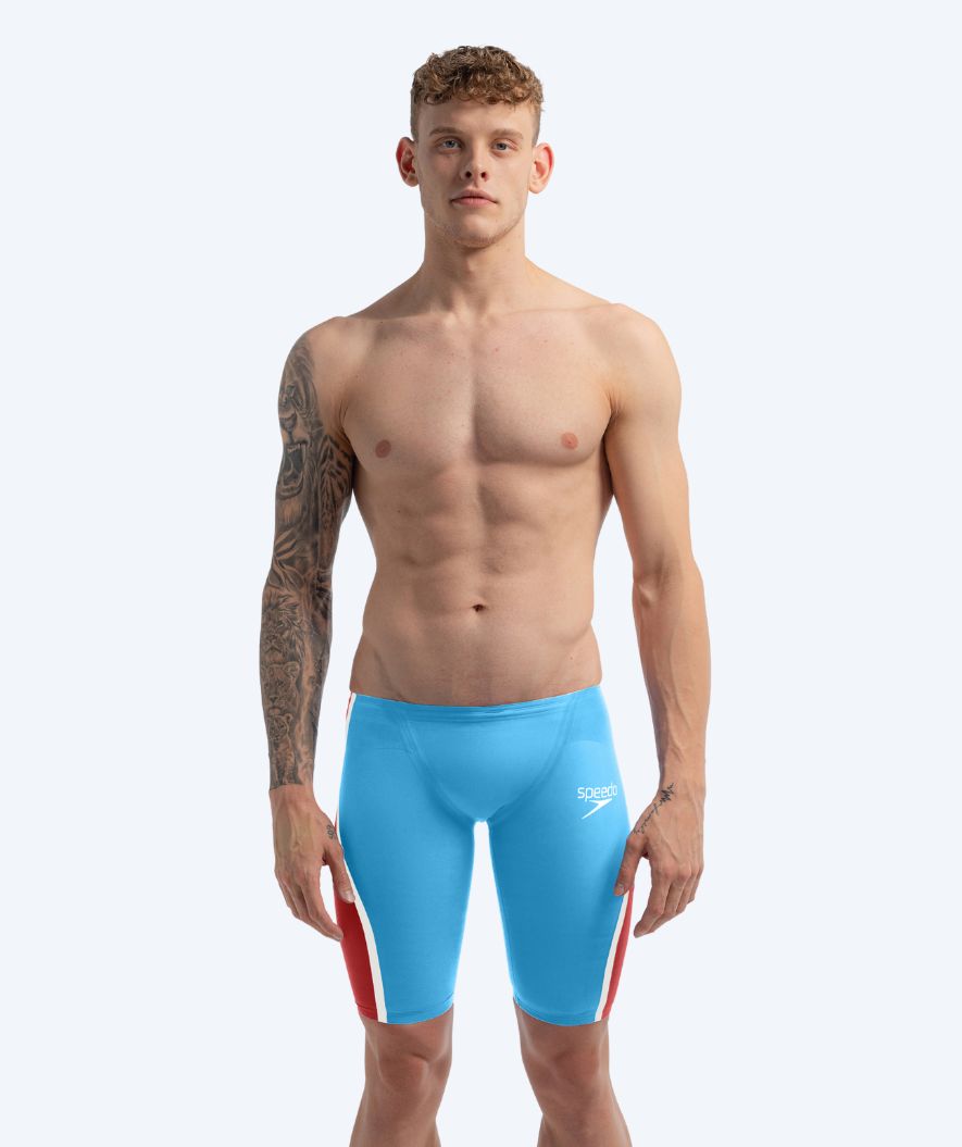 Speedo heren wedstrijd zwembroek - LZR Pure Intent 2.0 - Blauw/rood