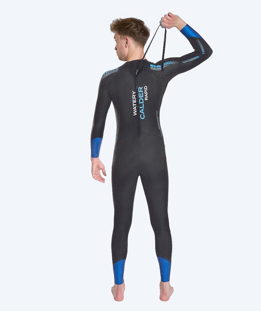 Watery heren wetsuit - Calder Rapid - Zwart/blauw