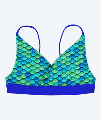 Fin Fun meisjes zeemeermin bikinitop zonder franje - Aussie Green (Groen)