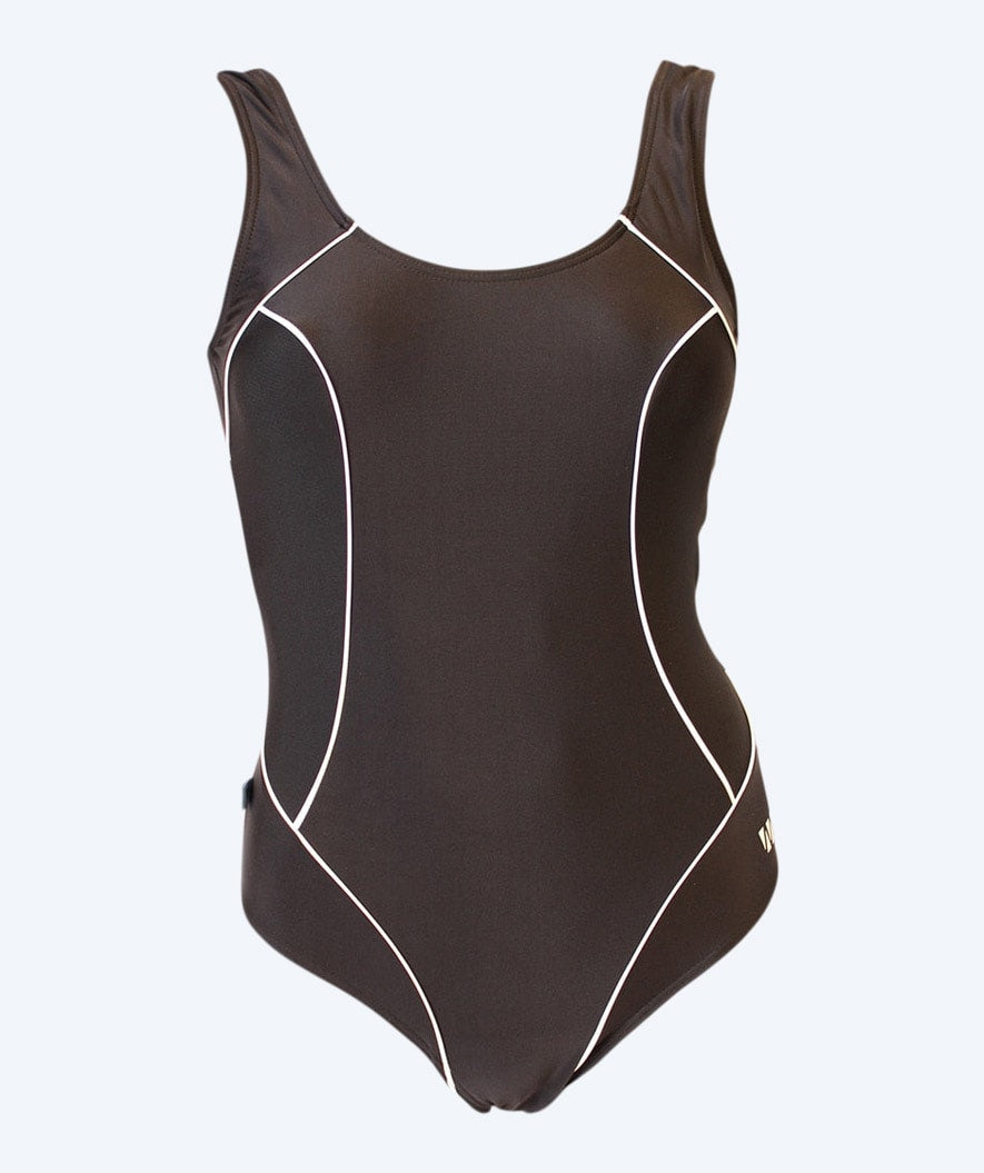 Mirou dames grote maaten badpak - Classic 241s - Zwart/Wit