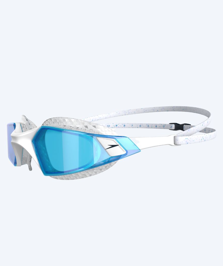 Speedo zwembril voor in open water - AquaPulse Pro - Wit/blauw