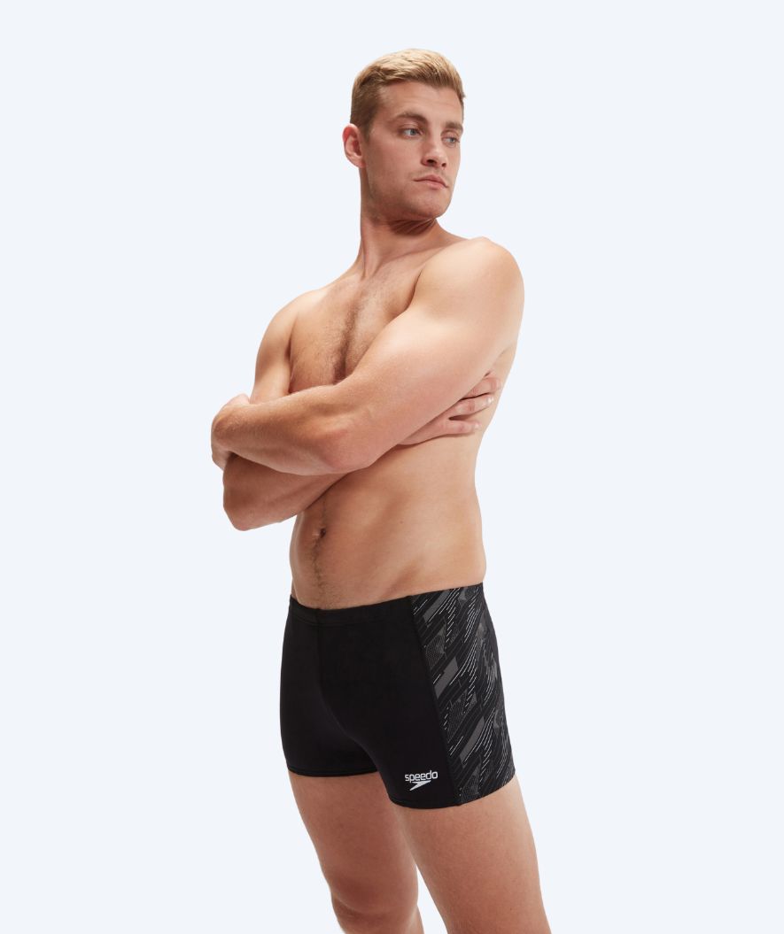 Speedo heren zwemboxers - HyperBoom Panel - Zwart/wit