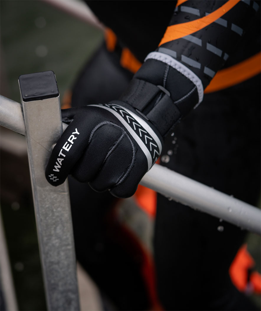 Watery neopreen handschoenen - Reptile (3mm) - Zwart