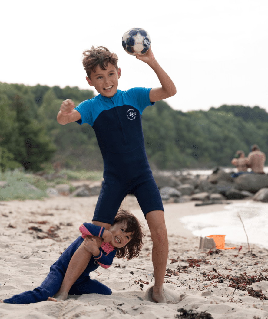 Watery kind UV wetsuit - Calypso Shorty - Donkerblauw